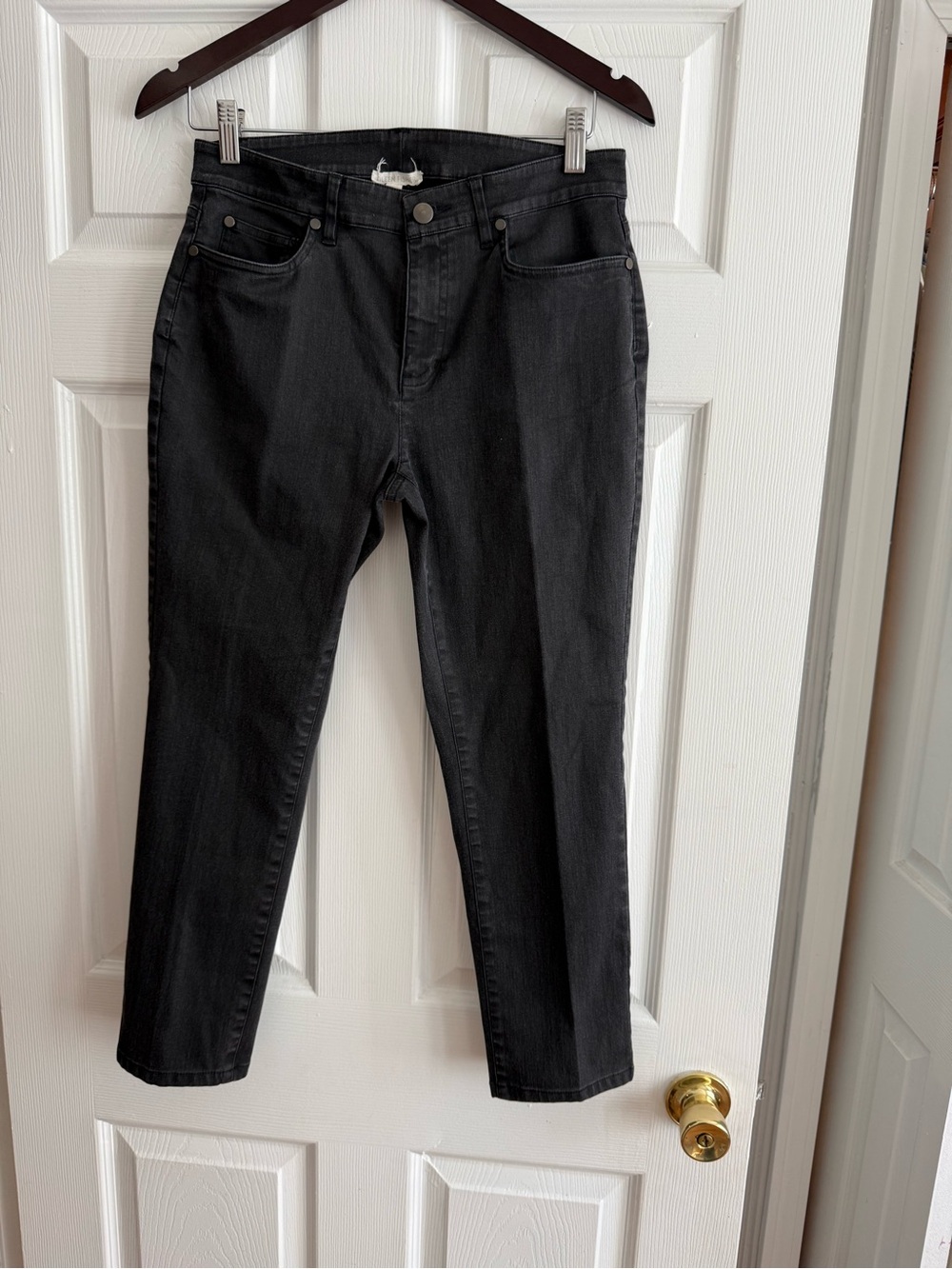 Eileen Fisher Black Straight-Leg Jeans